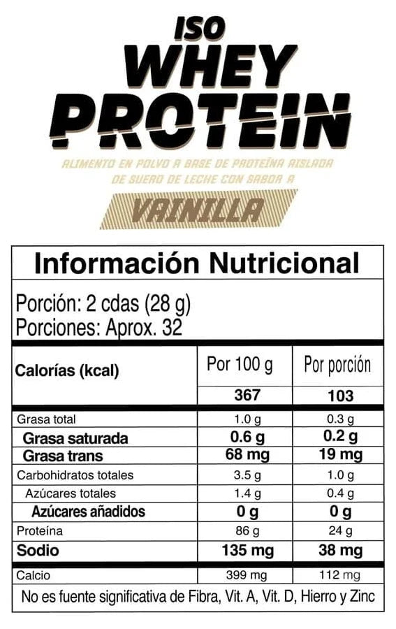 Proteina Iso Whey Vainilla